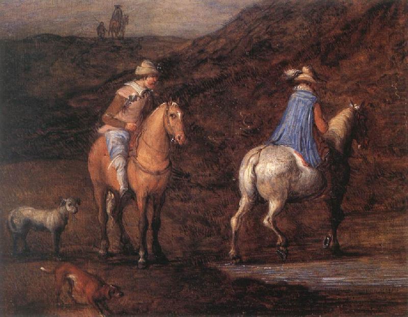 Travellers on the Way (detail) fd, BRUEGHEL, Jan the Elder